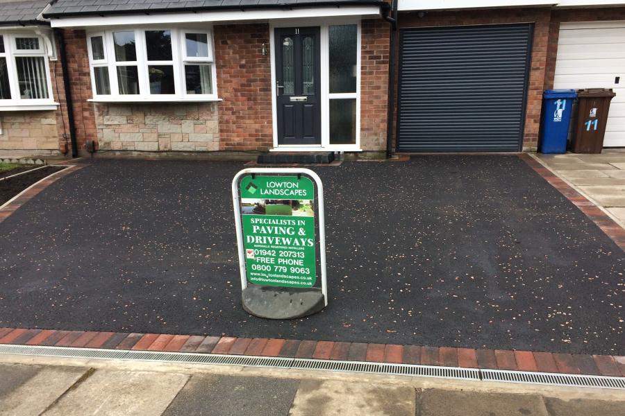 Tarmac Drive with Block Edging in Ashton Makerfield